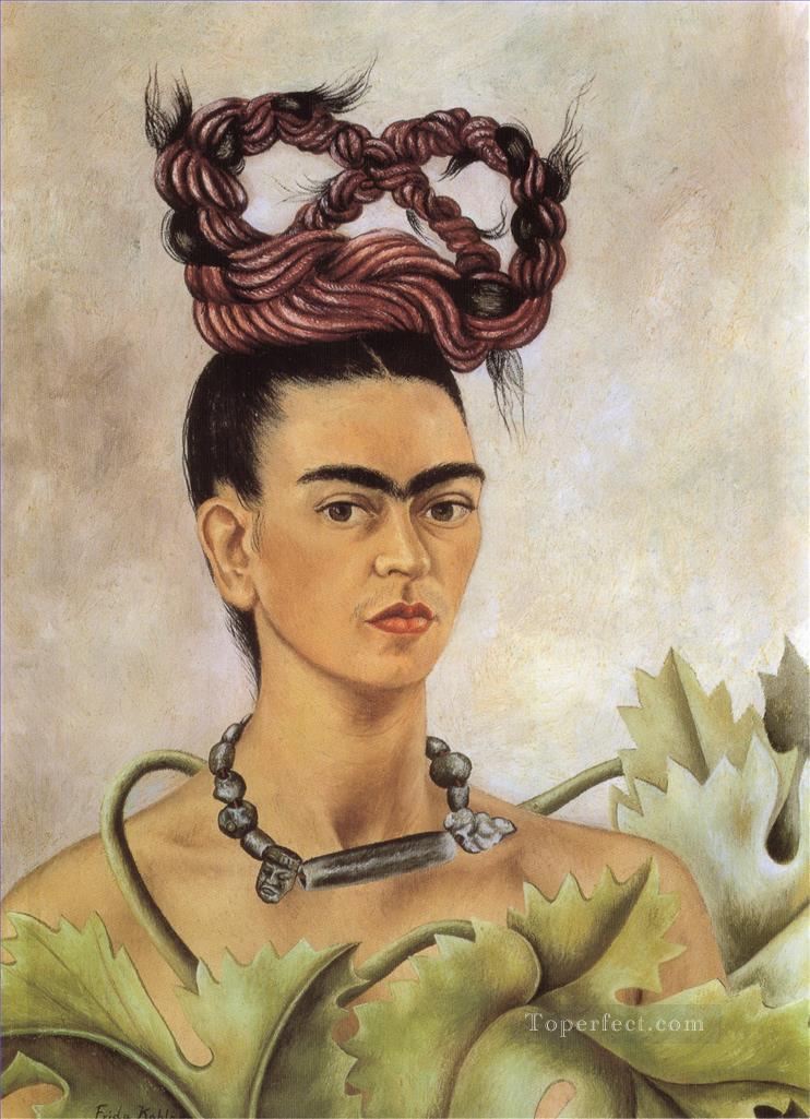 Self Portrait with Braid feminism Frida Kahlo Oil Paintings